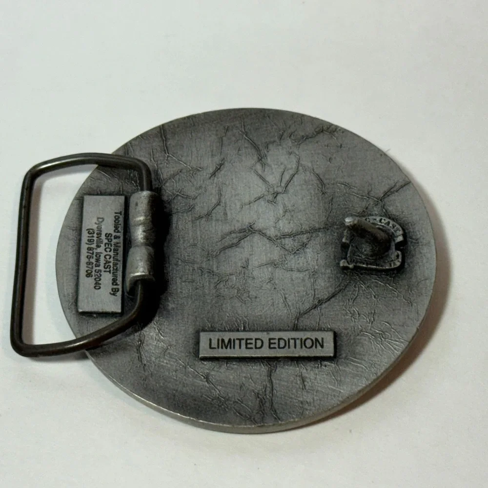 John Deere‎ Company Belt Buckle Minneapolis 100 Years Plow Silver Tone